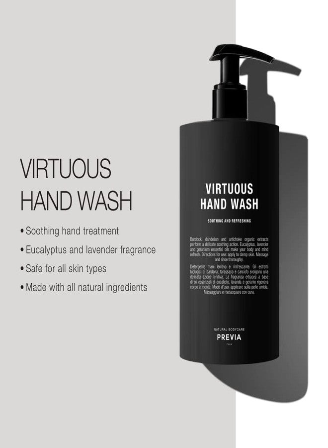 PREVIA Virtuous Hand Wash Nourishing & Hydrating Soap for Dry Skin Lavender & Geranium Essential Oils Vegan Natural Ingredients Gentle Skin Care Soap for Men & Women 16.9 oz - Image 2
